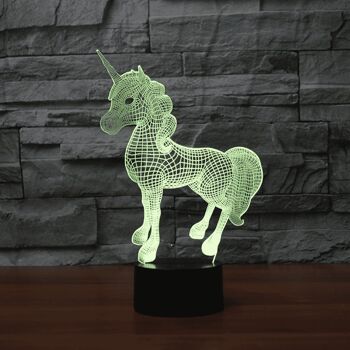 Lampe Licorne 3D - Grand (30cm) 3
