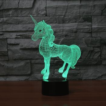 Lampe Licorne 3D - Grand (30cm) 4