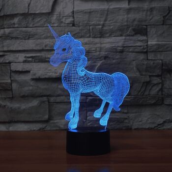 Lampe Licorne 3D - Grand (30cm) 5