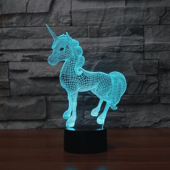 Lampe Licorne 3D - Grand (30cm) 6