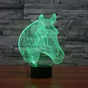 Lampe Cheval 3D - Grand (30cm) 6