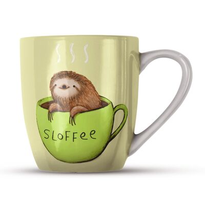 Taza de porcelana de hueso Sloffee Sloth