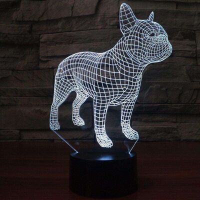 Lampe Bouledogue 3D - Petit (20cm)