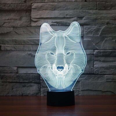 Lampe Loup 3D - Petit (20cm)