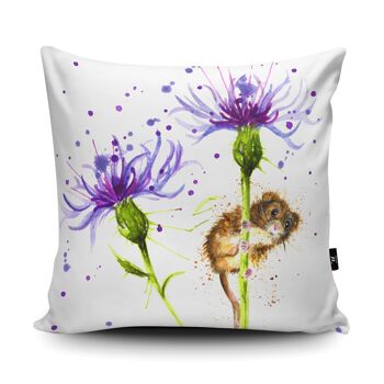 Coussin en suède végétalien Splatter Cornflour Mouse 2