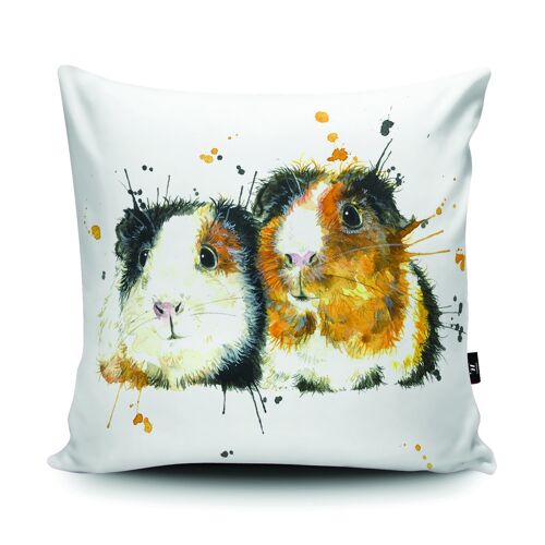 Splatter Guinea Pigs Vegan Suede Cushion