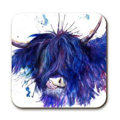Splatter Highland Cow Coaster