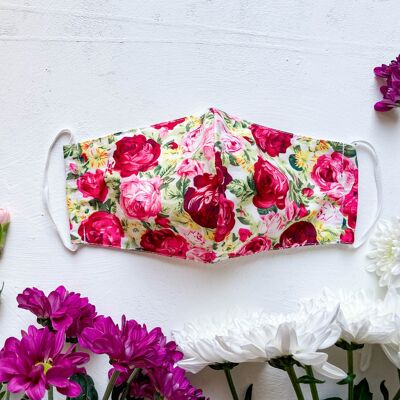 Rosengesichtsmaske Frühlingsblumengesichtsbedeckung
