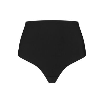 Modellierender Tanga mit mittlerer Taille Schwarz