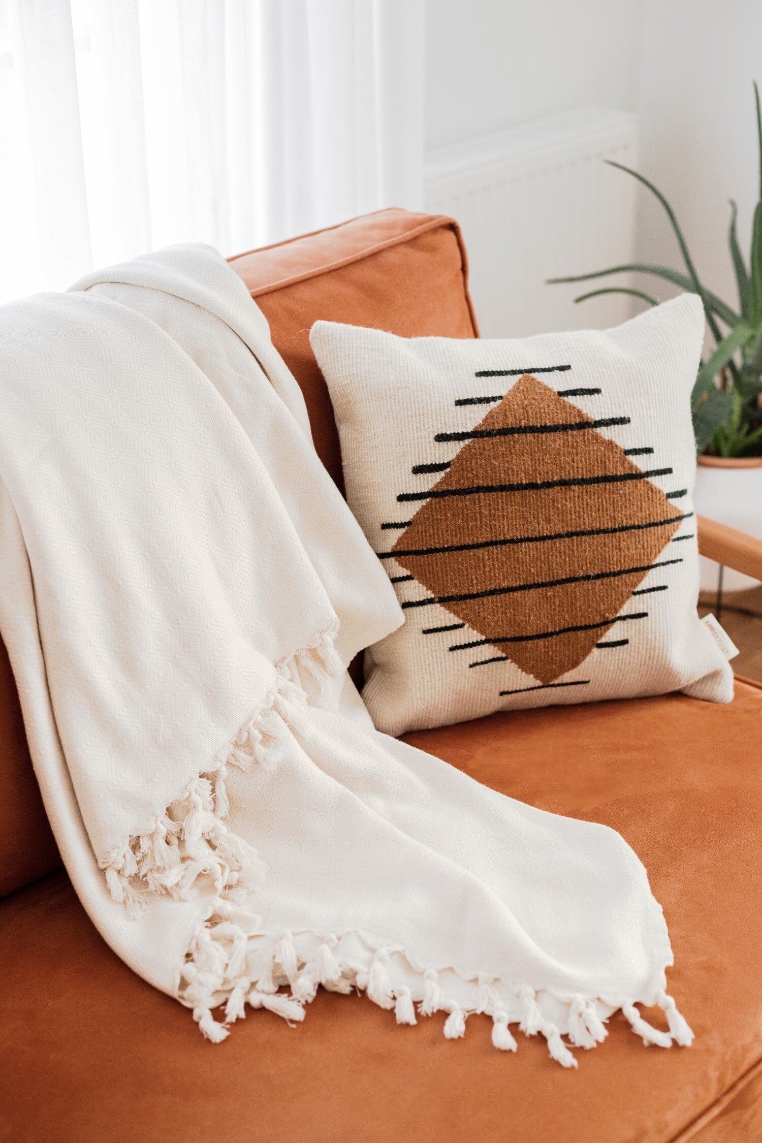 Cuscino tessuto a mano Wind