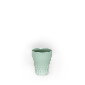 Würfel-Keramik-Kaffeetasse - Minze 4