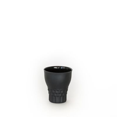 Cube Keramik Kaffeebecher - Schwarz