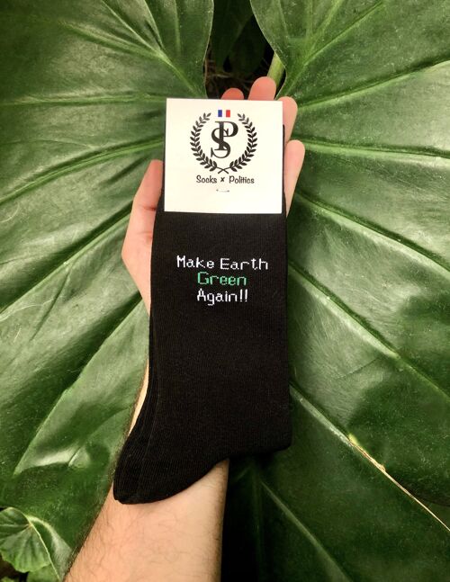 Chaussettes Make Earth Green Again !! - Noir