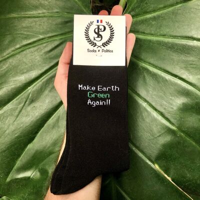 Chaussettes Make Earth Green Again !! - Noir