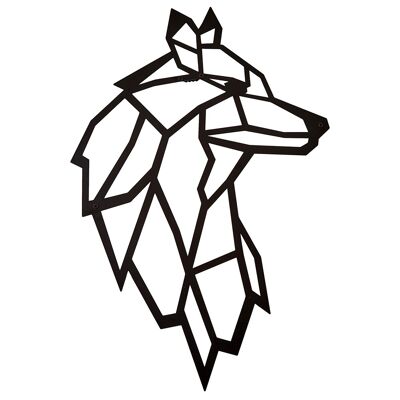 Wanddeko aus Metall | Wolf