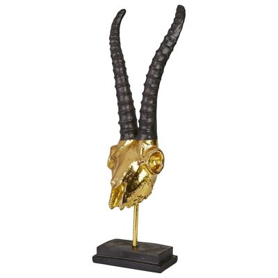 Deko Skulptur | Steinbock gold