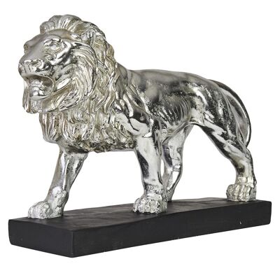 Deco Sculpture | lion silver