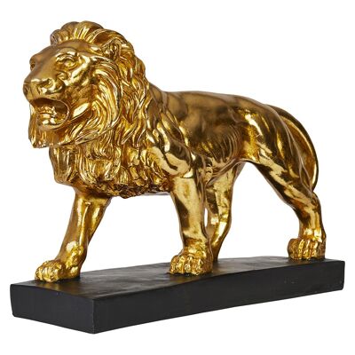 Escultura decorativa | león de oro