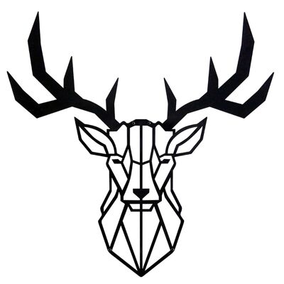 Metal wall decoration | Deer S black