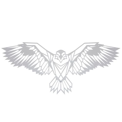 Wanddeko aus Metall | Adler silber