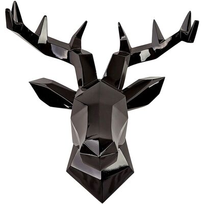 Deer wall sculpture black