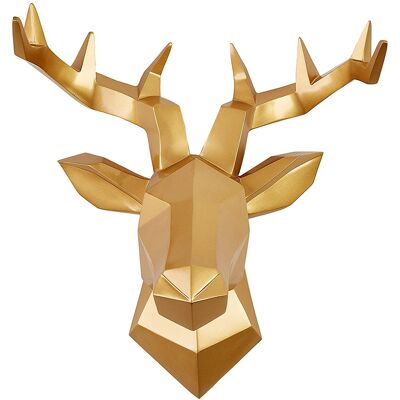 Deer wall sculpture gold