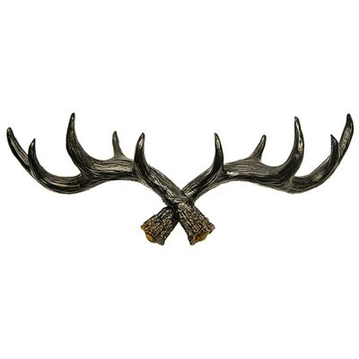 Antler coat hook black