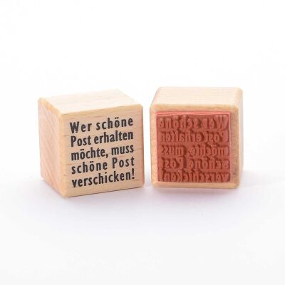 Motivstempel Titel: Wer schöne Post erhalten möchte, muss schöne Post verschicken.