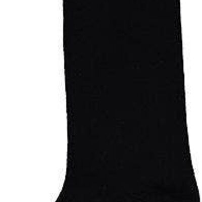 Black Socks With Velvet Bow And Patterned And Beaded Button