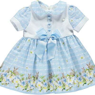 BLUE BUNNY DRESS WITH BOW