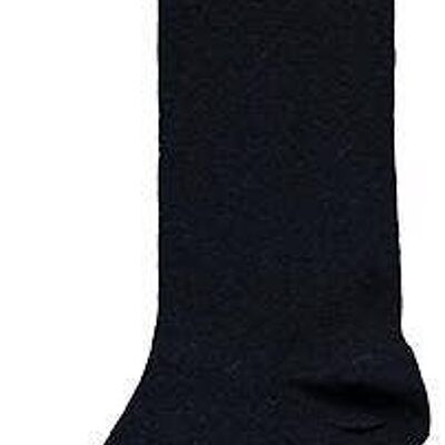 Navy Blue Socks With White Lace And Red Velvet Bow