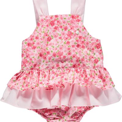 PINK FLORAL BABY BODY WITH BOW