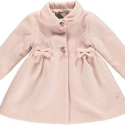 Pink Overcoat Belted With Bows B