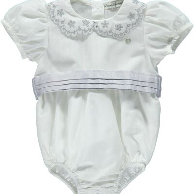 SILVER EMBROIDERY BABY BODY B