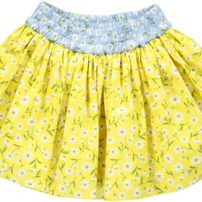YELLOW DAISY FLORAL SKIRT