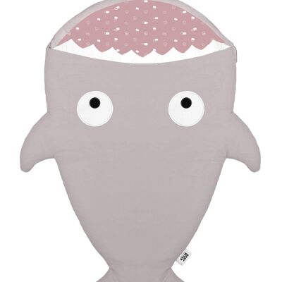 Coprigambe Shark per Neonato - Grigio Pietra - Nuvole Rosa