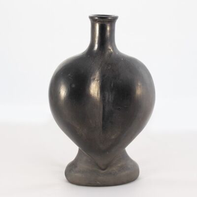 Schwarze Vase aus Keramik "Corazon" - Deko Vase