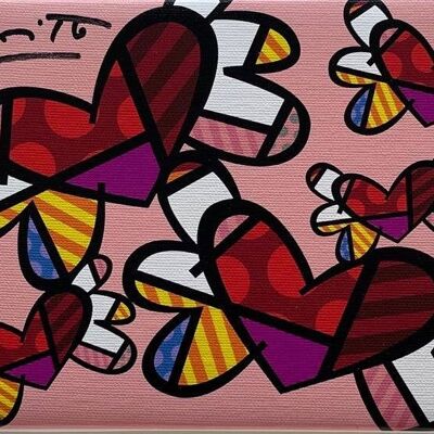 Digital Print on Canvas glitter wall art | Romero Britto.6