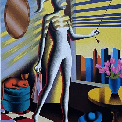 Handmade silkscreen italian art wall art | Mark Kostabi_4