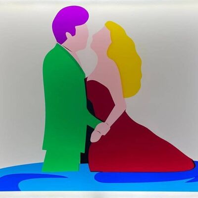 Handmade silkscreen pop art luminosa italian | Marco Lodola_1
