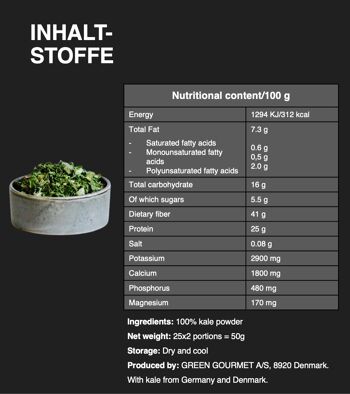 813 KaLOHAS+ flocons de chou vert bioactif (30 g) EAN 5700002087997 4
