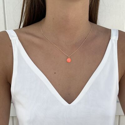 Indian coral mini necklace