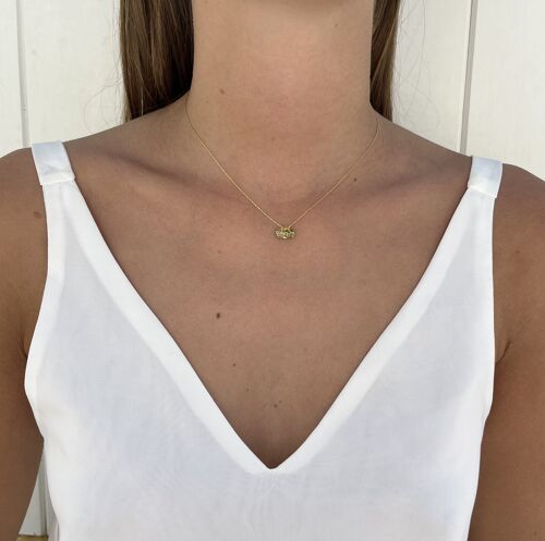 Collier Cléo gris pailleté