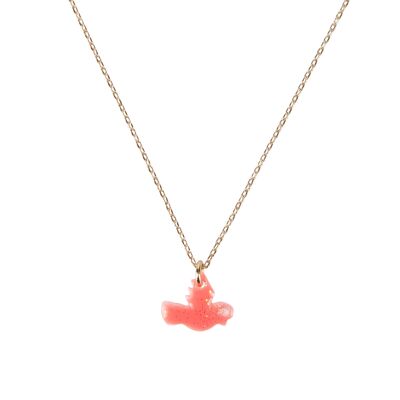 Coral dove necklace