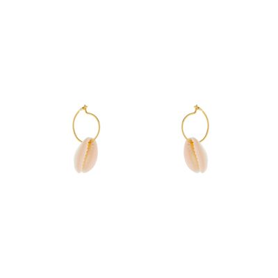 Boucles d'oreilles mini Coquillage jaune