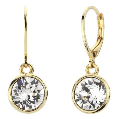 Traveller Drop earrings gold plated Crystals - 157301