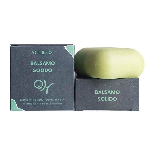 Balsamo solido con olio di argan bio e pool vitaminico