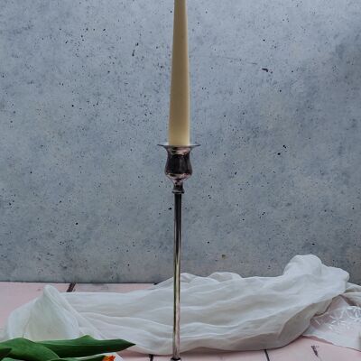 English silver metal candlestick