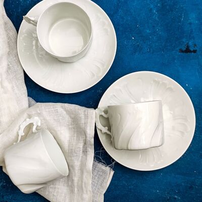 Limoges Giraud white porcelain tea set