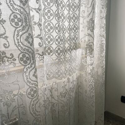 Handmade lace curtain